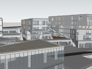 SU model of headquarters base office and commercial buildings 3D Model