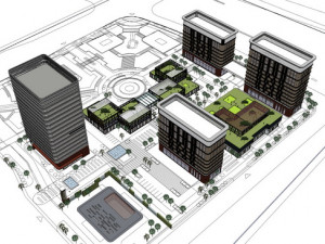 SU model of corporate service center office building 3D Model