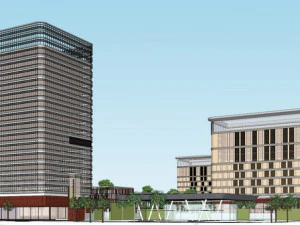 SU model of corporate service center office building 3D Model