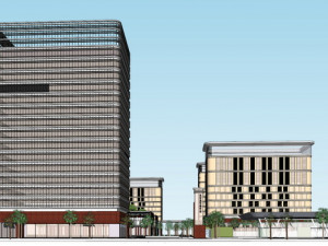 SU model of corporate service center office building 3D Model