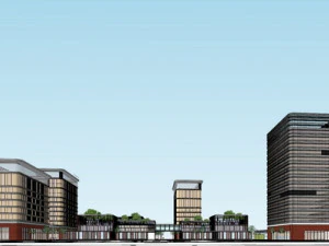 SU model of corporate service center office building 3D Model