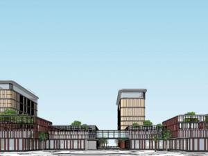 SU model of corporate service center office building 3D Model