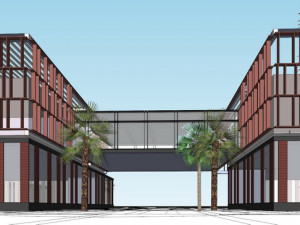 SU model of corporate service center office building 3D Model