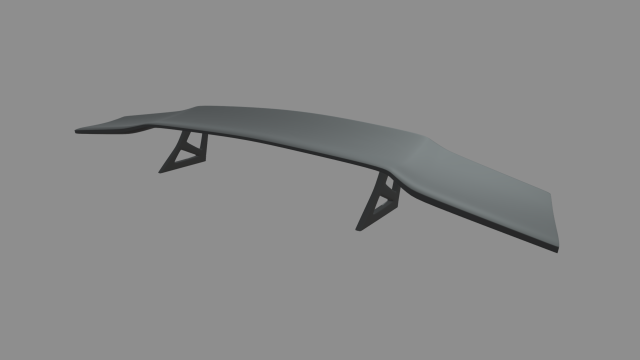 Car Spoiler 015 3Dプリントモデル .c4d .max .obj .3ds .fbx .stl .blend 