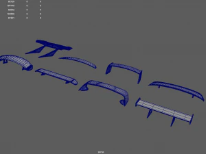 Car Spoiler Pack 01 3D Print Model
