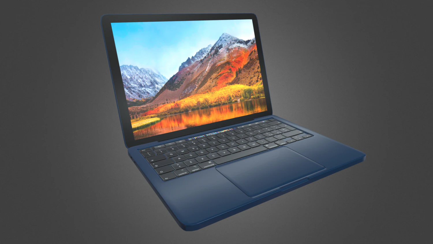 Apple MacBook 3D Model .c4d .max .obj .3ds .fbx .stl .blend