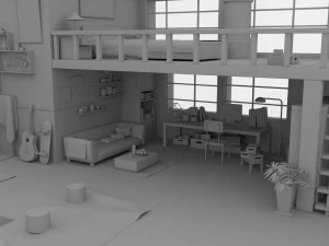 Chinese House Concept 3D Model