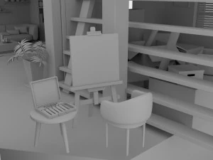 Chinese House Concept 3D Model