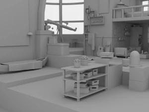 Chinese House Concept 3D Model