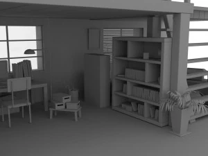 Chinese House Concept 3D Model