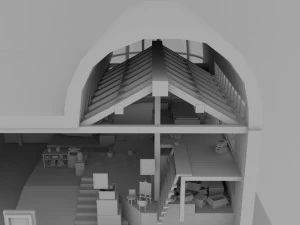 Chinese House Concept 3D Model