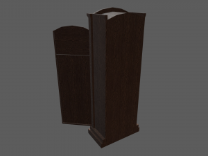 Old Vintage Big Floor Clock Model 3D