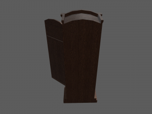 Old Vintage Big Floor Clock Model 3D