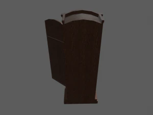 Old Vintage Big Floor Clock 3D Model