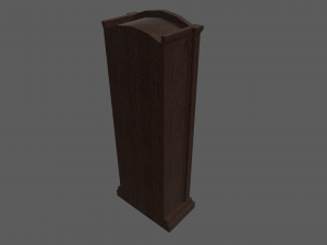Old Vintage Big Floor Clock Model 3D