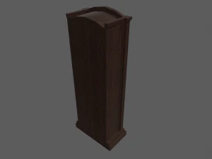 Old Vintage Big Floor Clock 3D Model