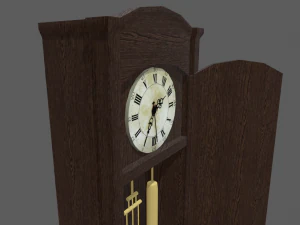 Old Vintage Big Floor Clock 3D Model