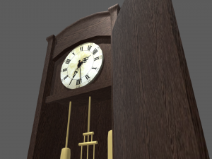 Old Vintage Big Floor Clock Model 3D