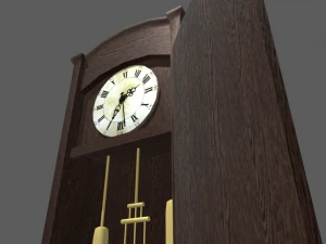 Old Vintage Big Floor Clock 3D Model