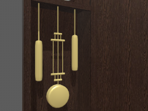 Old Vintage Big Floor Clock Model 3D
