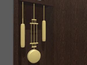 Old Vintage Big Floor Clock 3D Model