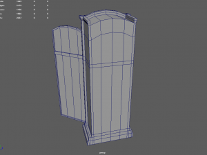 Old Vintage Big Floor Clock Model 3D