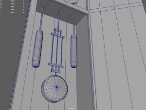 Old Vintage Big Floor Clock Model 3D