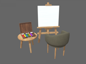 Painting Set Kit 3D 模型