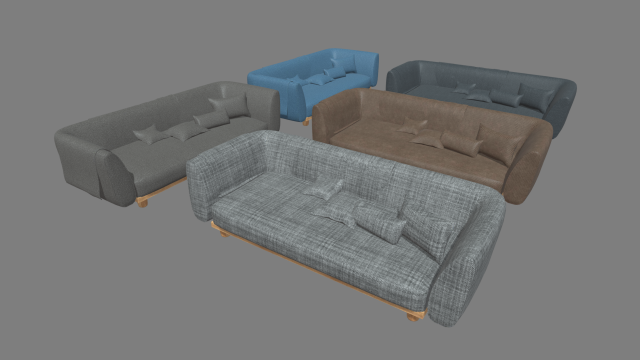 Sofa Pack Model 3D .c4d .max .obj .3ds .fbx .stl .blend 