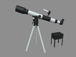 Telescope Kit Set Astronomy 3D Model