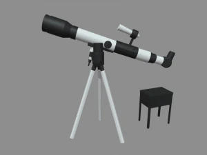 Telescope Kit Set Astronomy 3D Model