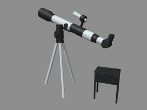Telescope Kit Set Astronomy 3D Model