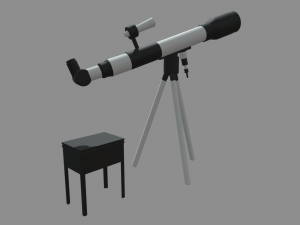 Telescope Kit Set Astronomy 3D Model