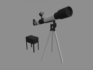 Telescope Kit Set Astronomy 3D Model
