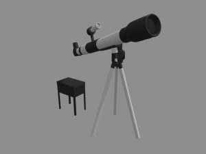 Telescope Kit Set Astronomy 3D Model