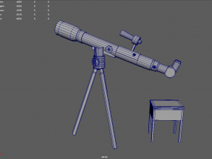Telescope Kit Set Astronomy 3D Model