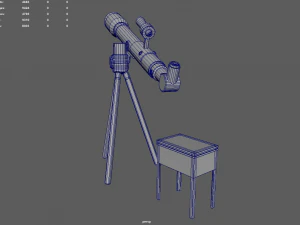 Telescope Kit Set Astronomy 3D Model