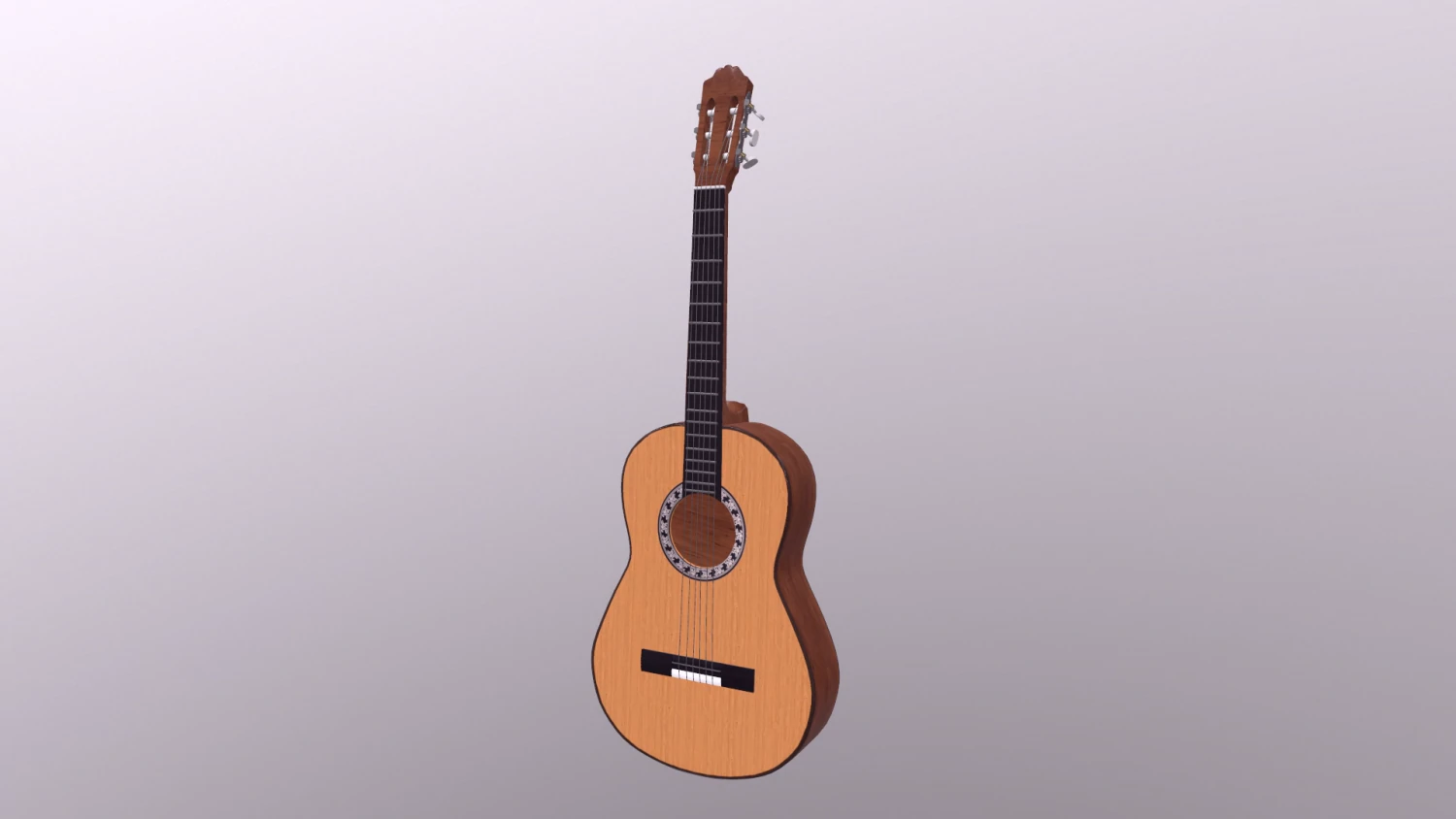Classic Guitar 3D Model .c4d .max .obj .3ds .fbx .stl .blend 