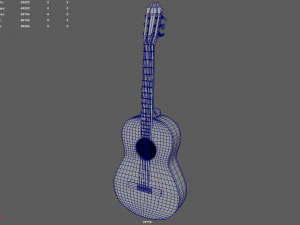Classic Guitar 3D Model