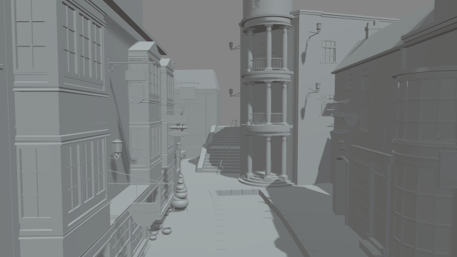 Diagon Alley Harry Potter 3D-Modell .c4d .max .obj .3ds .fbx .stl .blend 