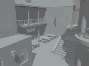 Diagon Alley Harry Potter 3D Model