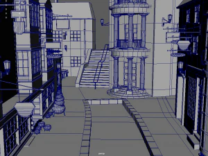 Diagon Alley Harry Potter 3D Model