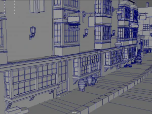 Diagon Alley Harry Potter 3D Model