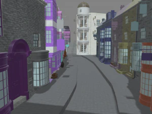 Chemin de Traverse Harry Potter Textur&eacute; Modèle 3D