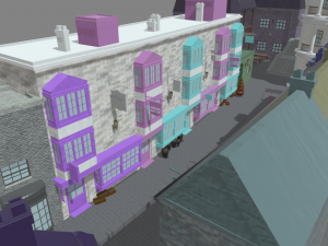 Diagon Alley Harry Potter Textured 3D Model