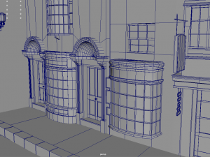 Diagon Alley Harry Potter Textured 3D Model