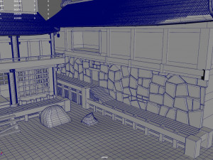 Japanese Temple Hanamura Model 3D