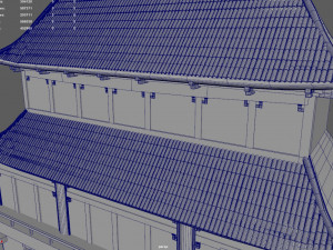 Japanese Temple Hanamura Model 3D