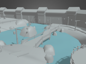 Japanese Temple Scene 3D 모델