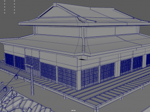 Japanese Temple Scene 3D 모델
